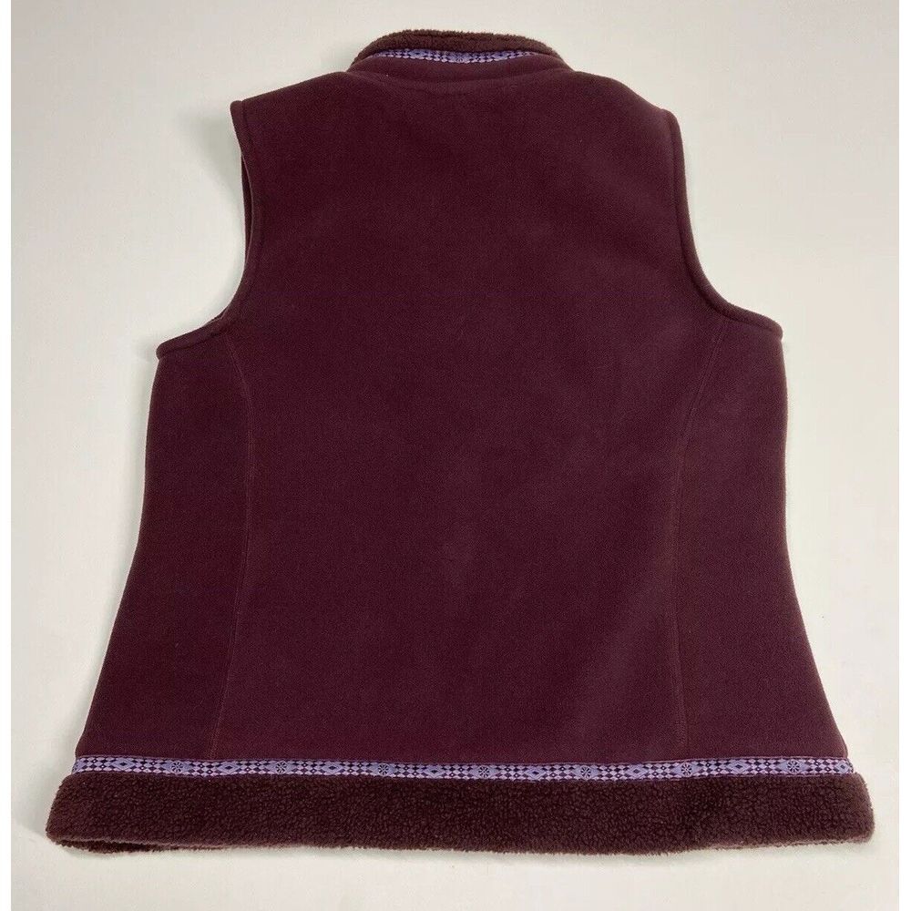 Cabela's Violet Sleeveless Womens Fleece Vest Size L Nordic Pattern Detail - Picture 8 of 8